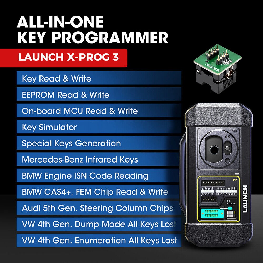 Launch X431 GIII X-PROG 3 Advanced Immo Chip Reader & MCU3 Adapter & PC Adaptor