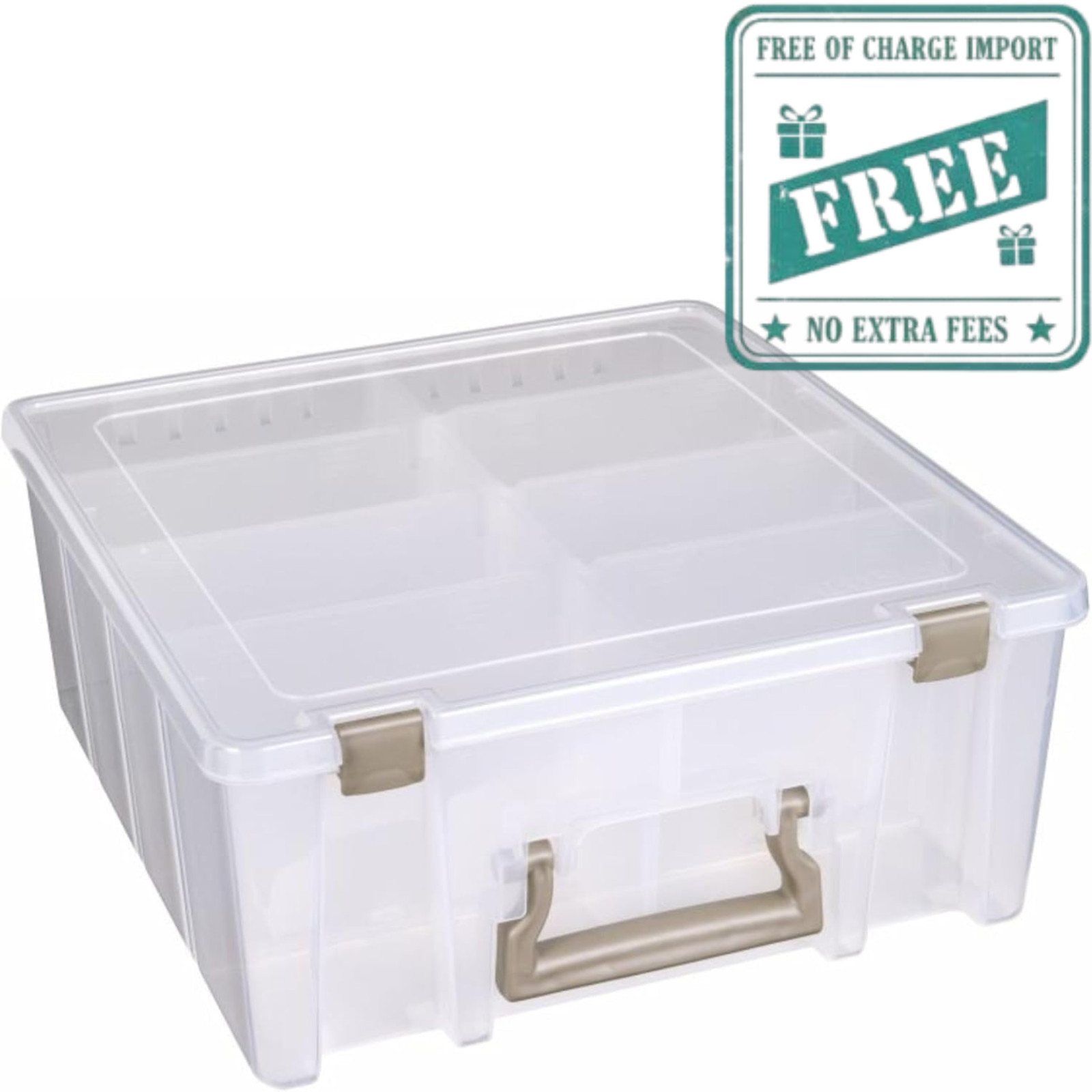 ArtBin 6990SO Super Satchel Double Deep Box, 8 Removable Compartments Craft Case