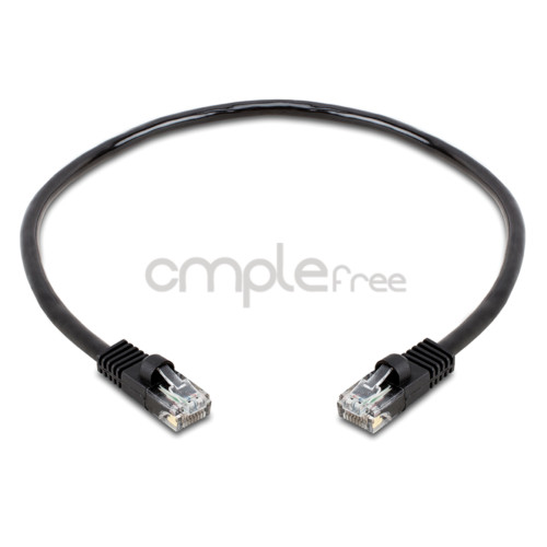 1.5FT CAT5e Cable Ethernet Lan Network CAT5 RJ45 Patch Cord Internet Black NEW