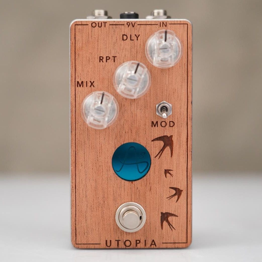 Anasounds Utopia mk1 Analog Delay Effects Pedal w/ Wood Top & Box #59296