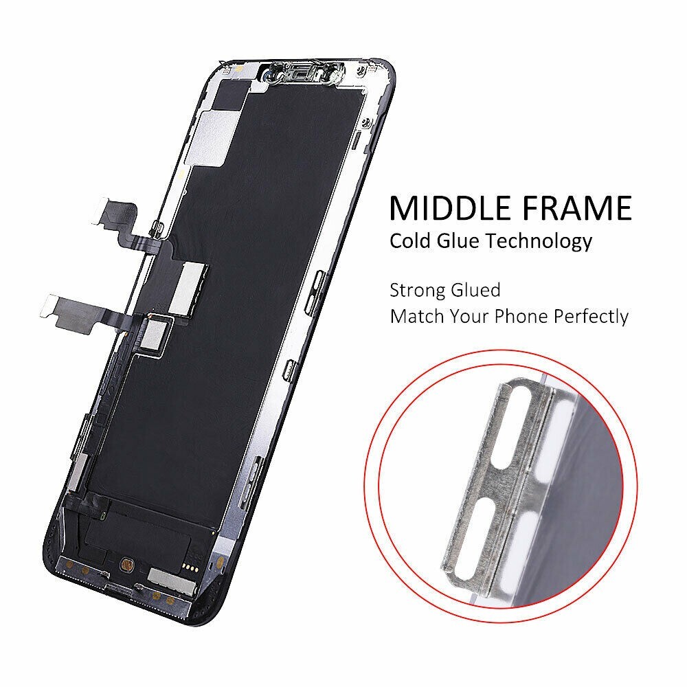 Soft OLED For iPhone XS Max Display LCD Screen Touch Digitizer Frame Replacement