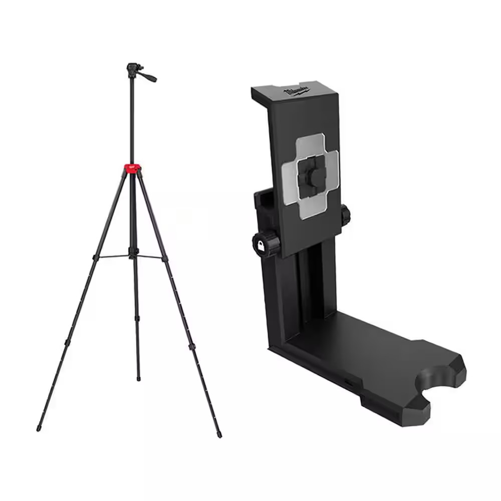 72 In. Adjustable Laser Level Tripod with 360-Degree Quick Connect Laser Mount
