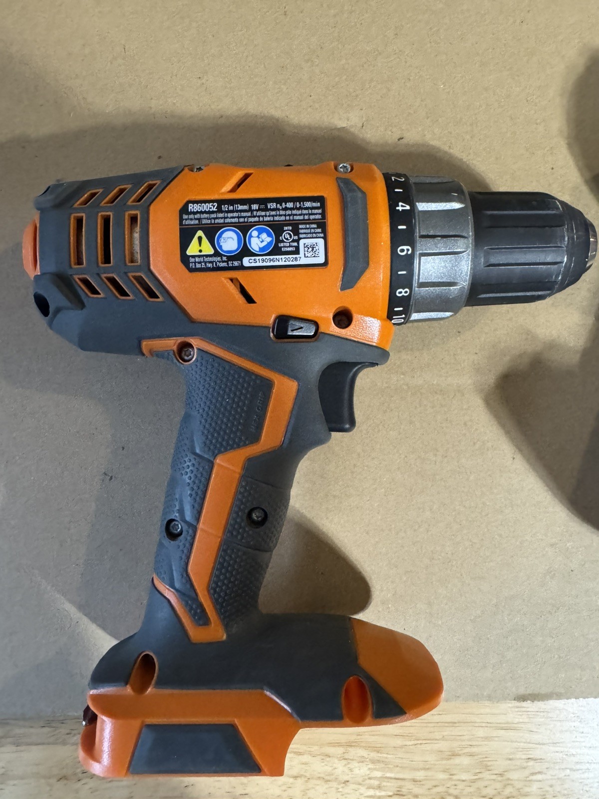 Ridgid 18V 1/2” Drill/Driver used
