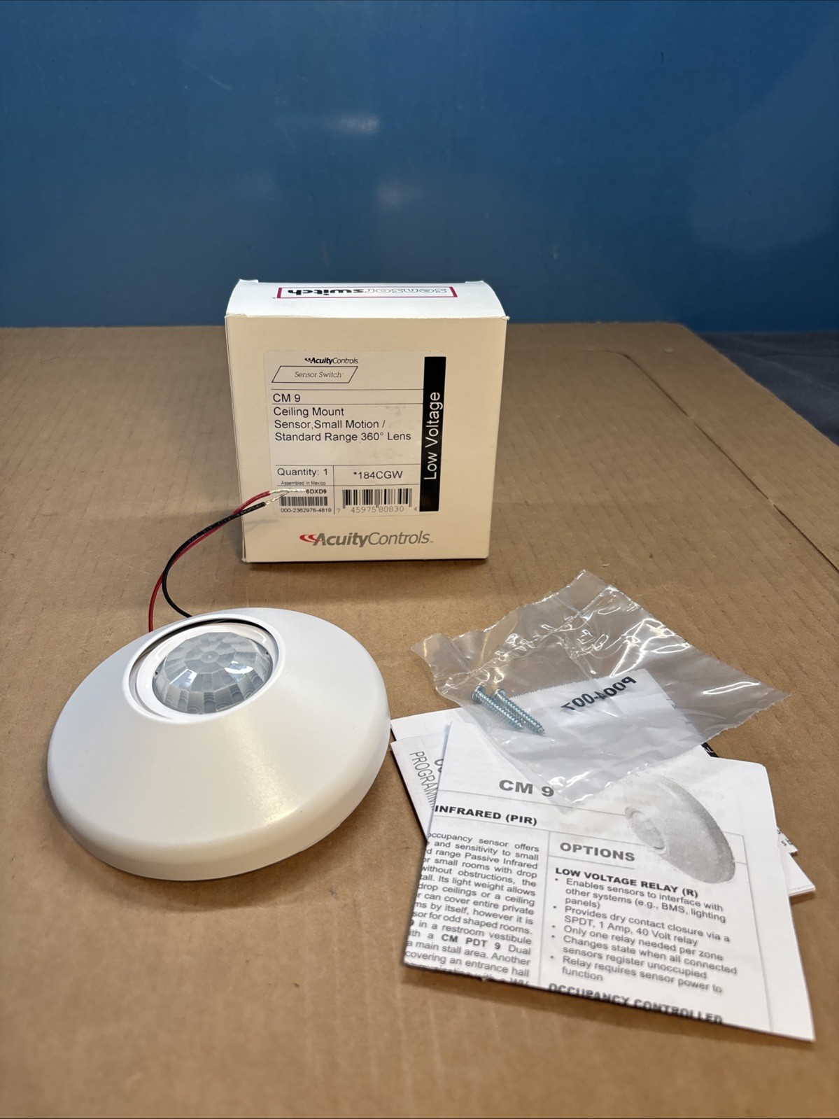 Acuity Controls CM 9 Standard Range 360 Degree Ceiling Mount Low Voltage PIR