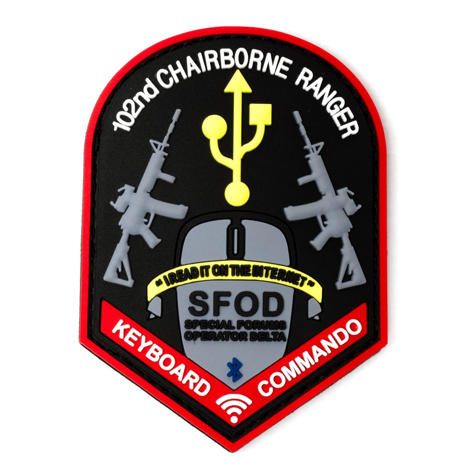 102nd Chairborne Ranger Morale Patch Keyboard Commandos / Worrier 2x3 Free Ship!