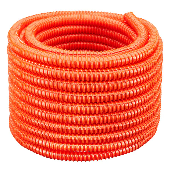 Hydromaxx  2" x 80' Flexible Corrugated Orange PVC Split Wire Loom Conduit