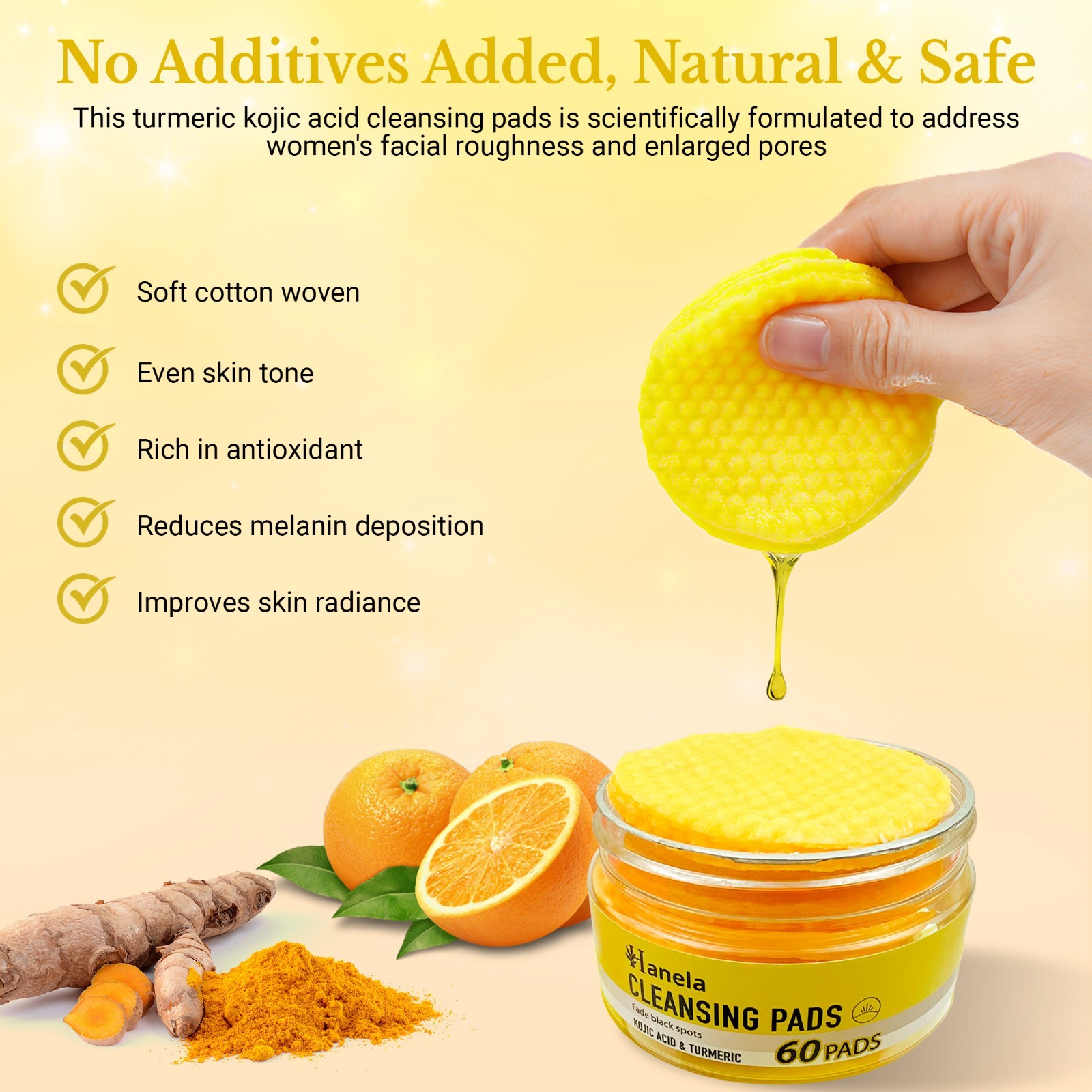 turmeric kojic acid cleansing pads