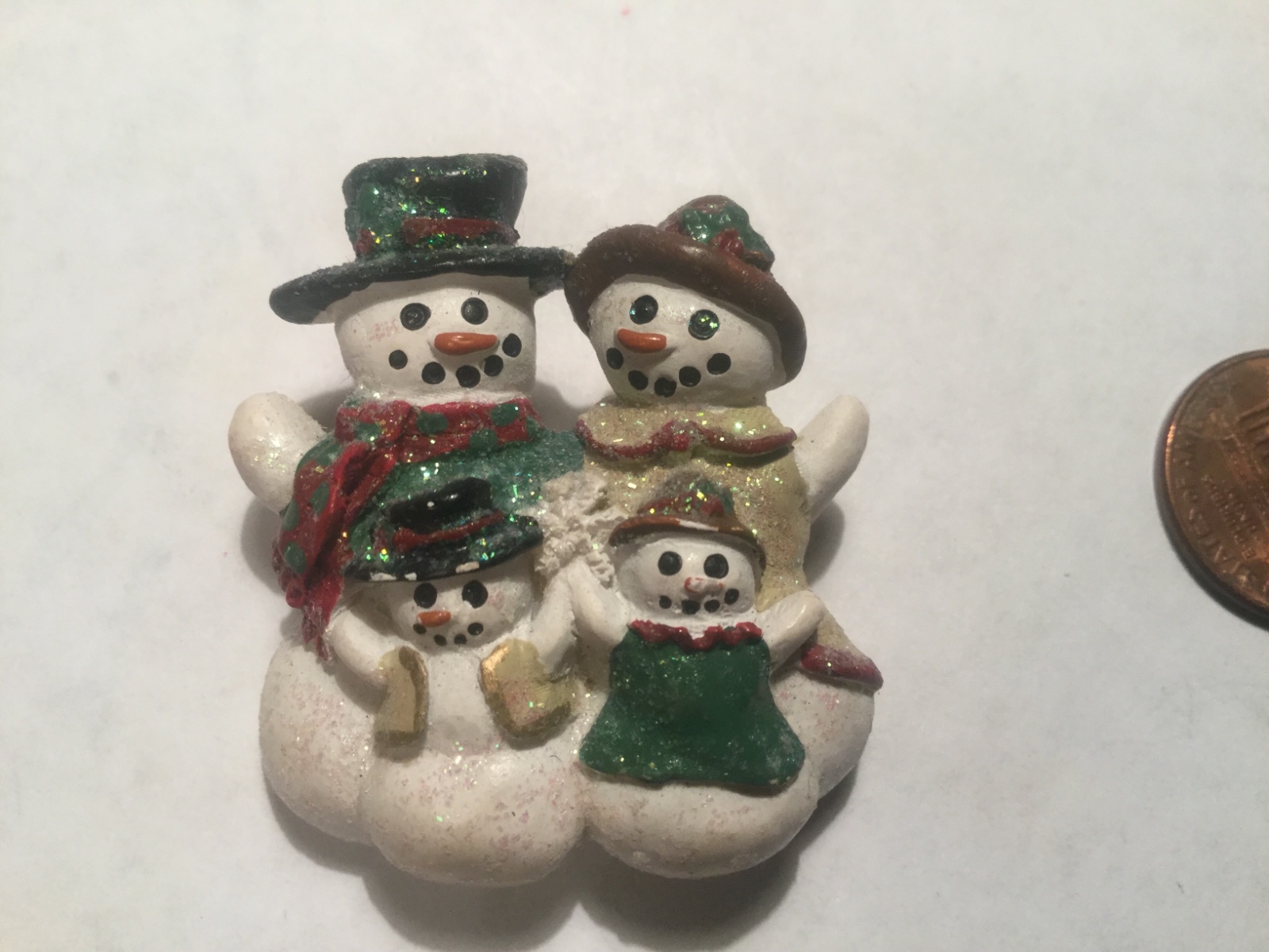 Snowman Family Pin Brooch