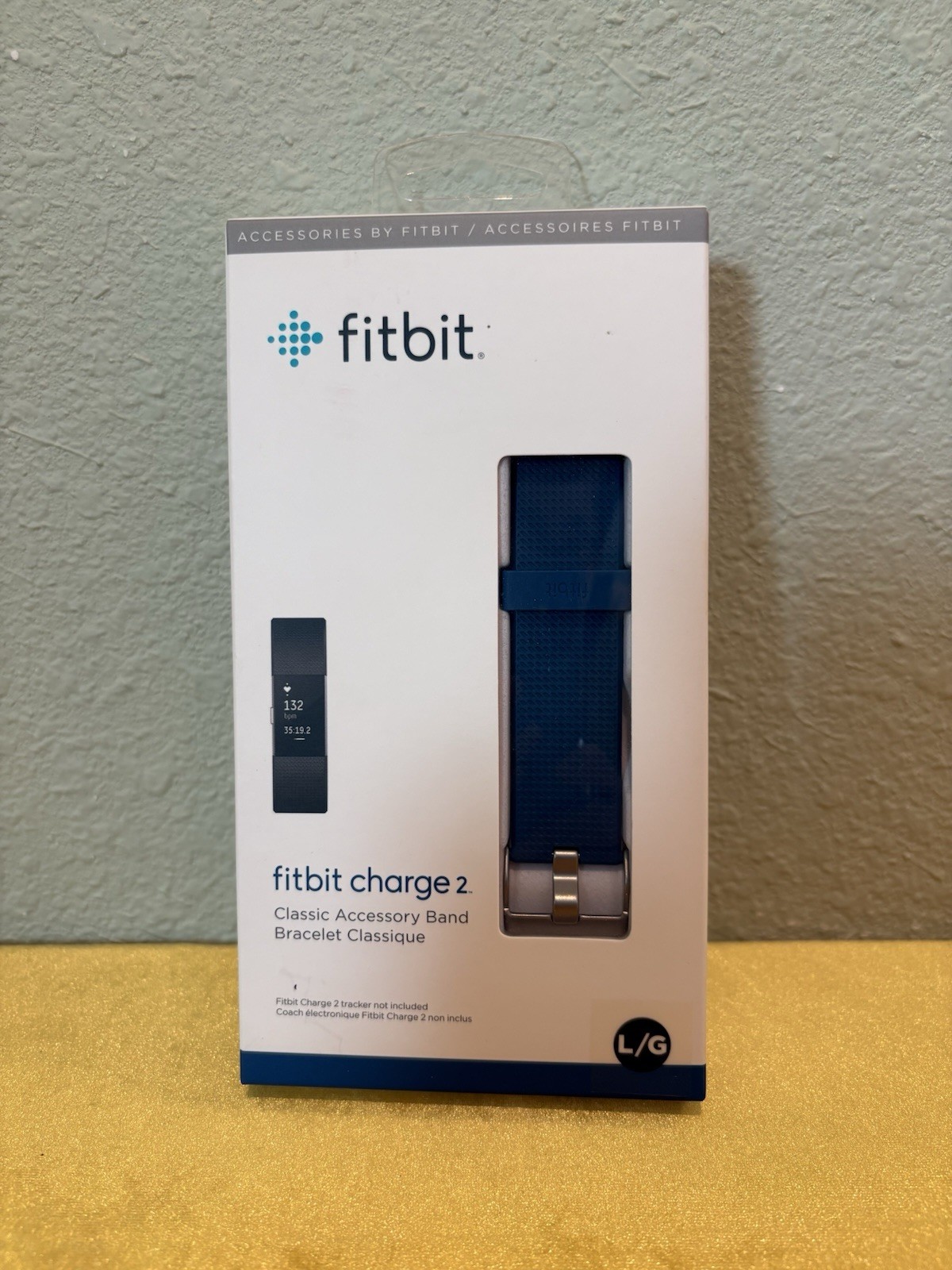 Fitbit Charge 2 Classic Accessory Band – Blue (Size L/G) – Brand New / Sealed