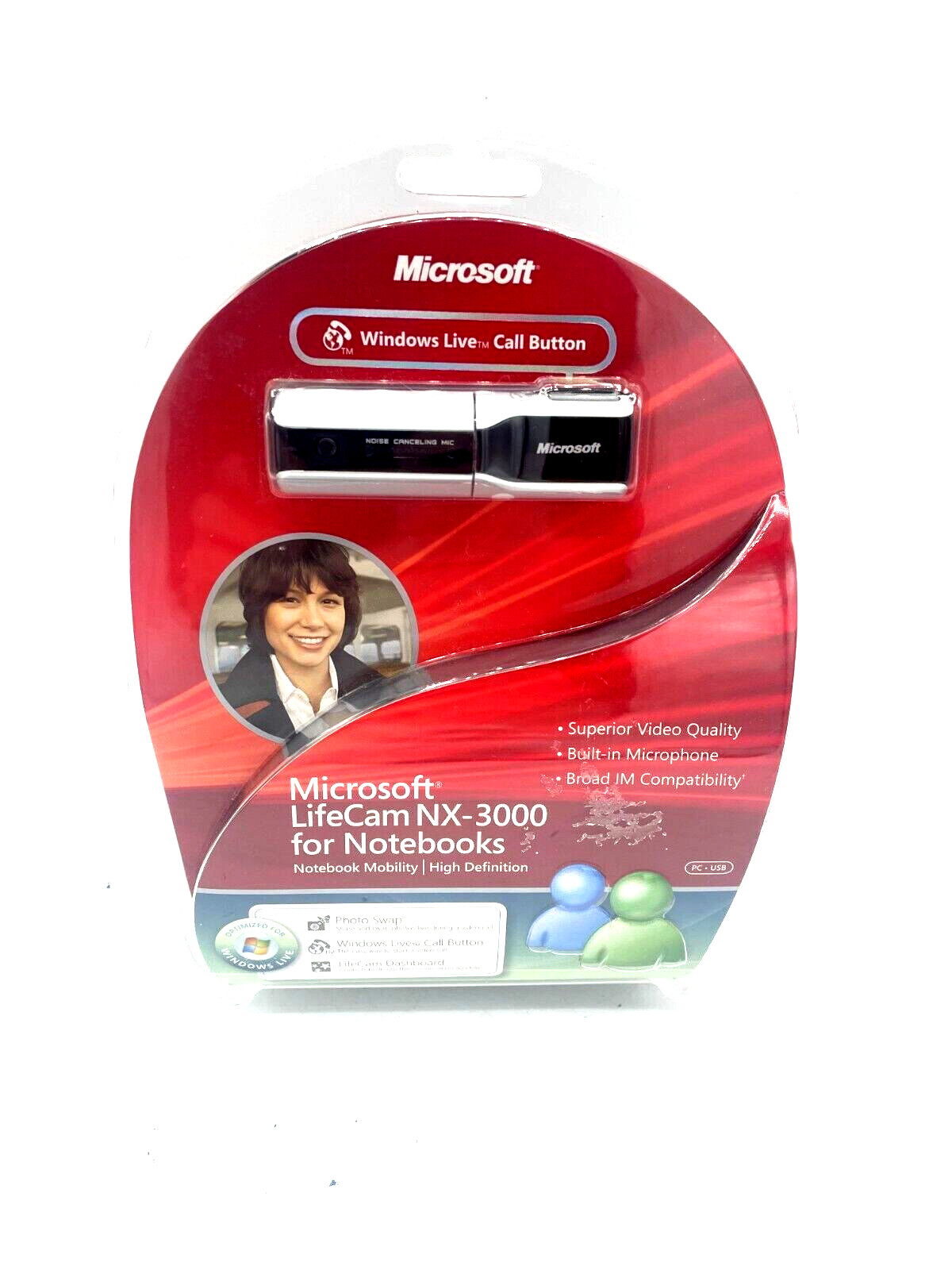 Microsoft LifeCam NX-3000 For Notebooks - Model 1120 - Sealed NOS