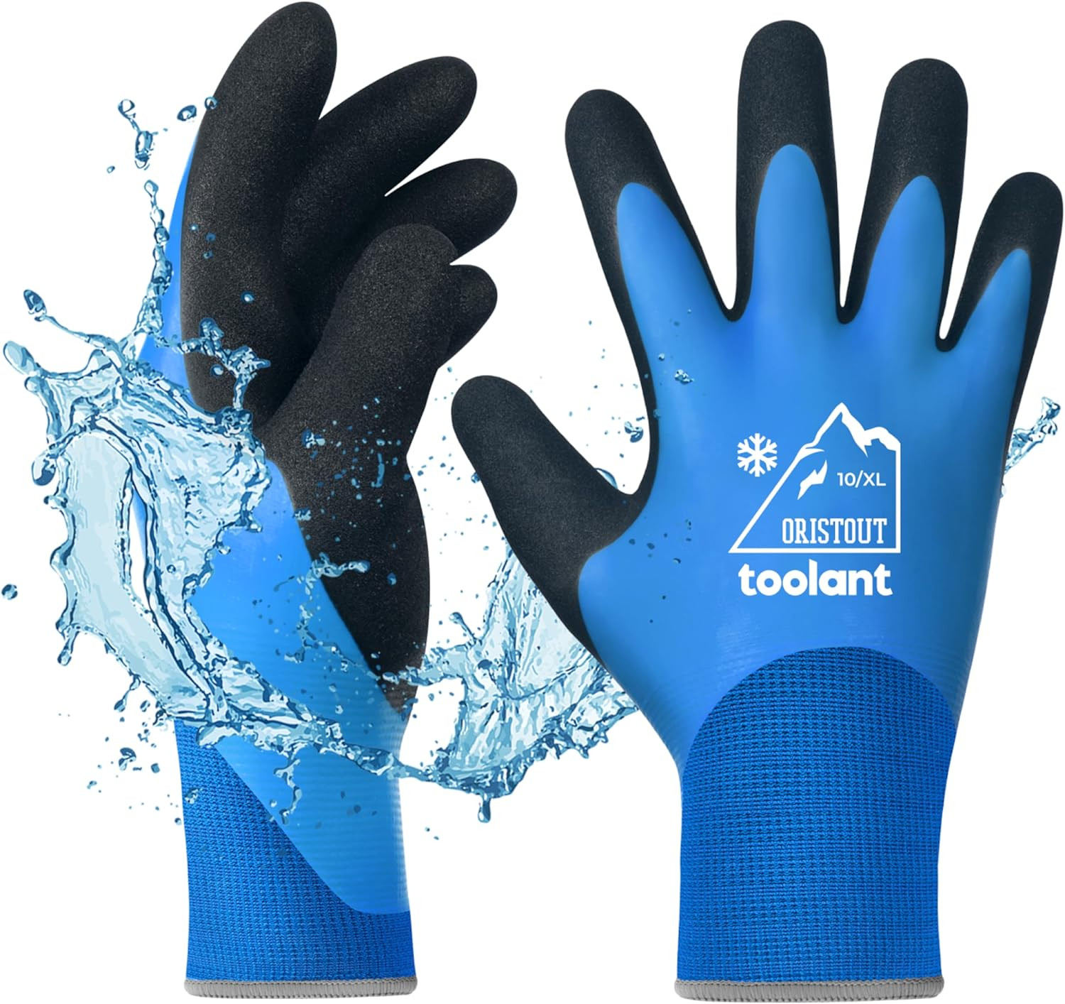 Guantes de trabajo de invierno para hombre y mujer, resistentes al agua y con pa
