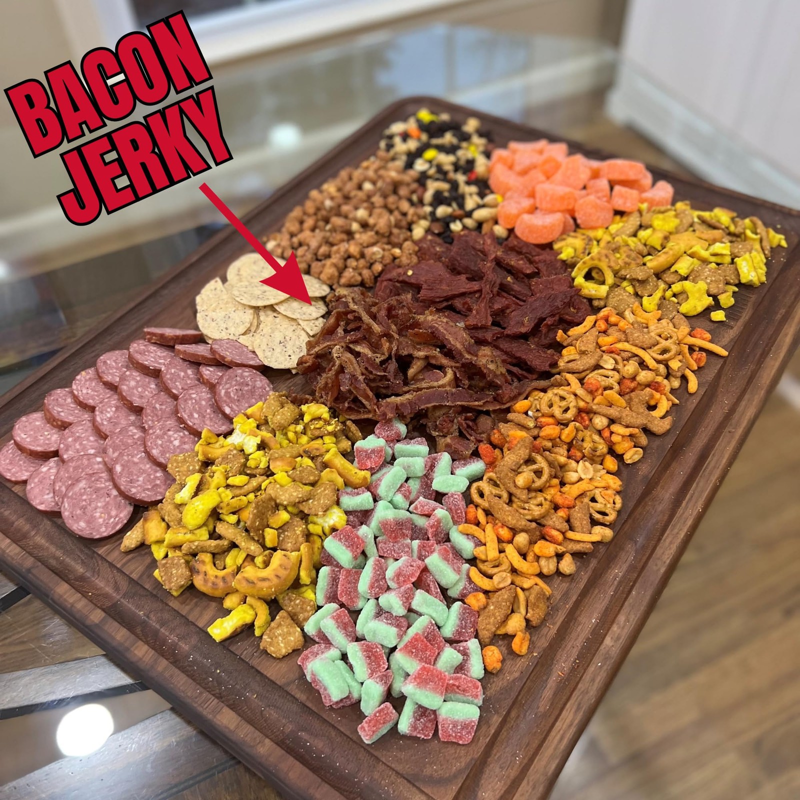 Maple Bacon Jerky 100% Real Uncured Thick-Cut Candied Bacon 4oz (2x2oz)