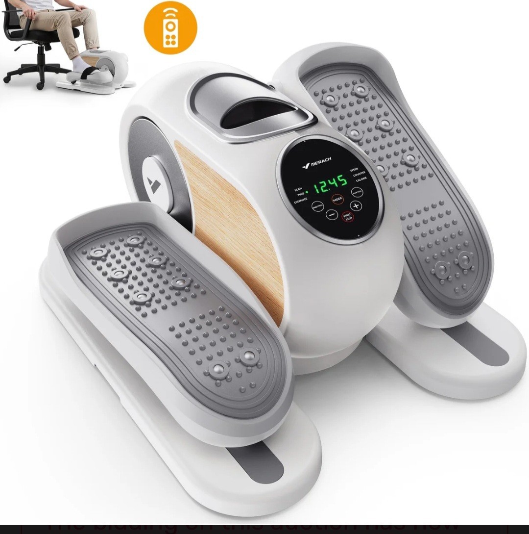 "Merach"Under Desk Elliptical for Home & Office - Adjustable Resistance & Remote