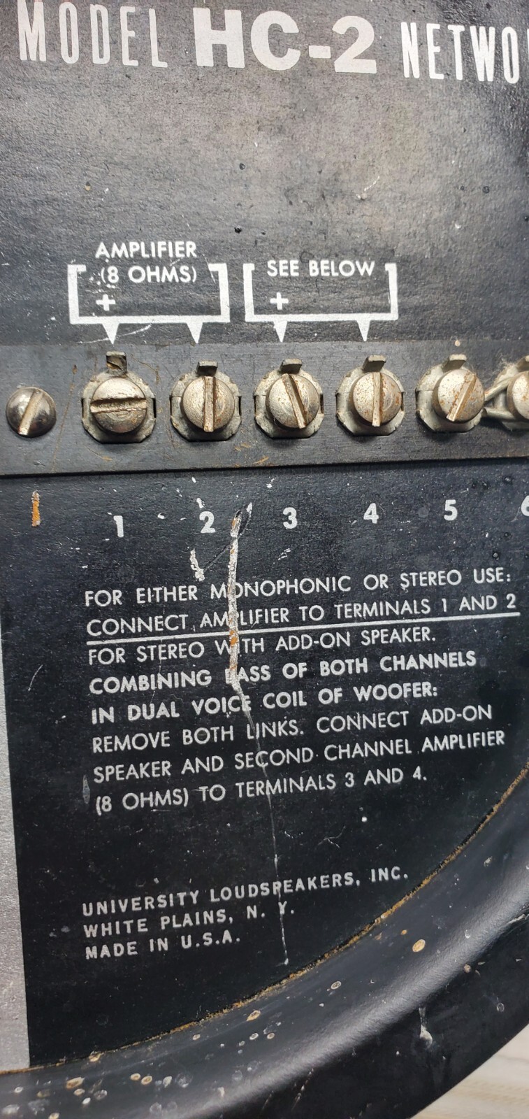 university speaker model hc-2 control