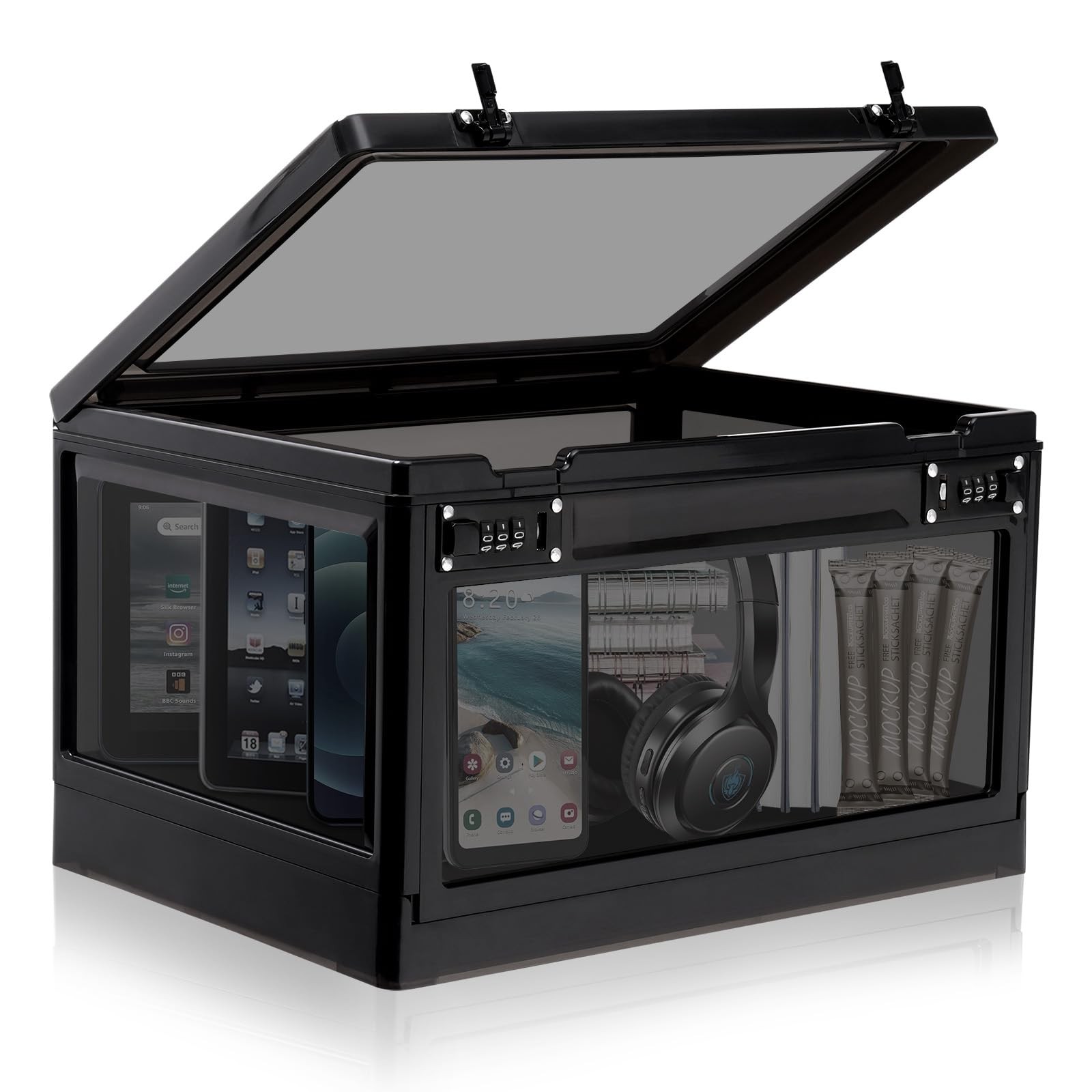 Large Lock Box for Personal Items, 24 Litre Combination Lockable Storage Box ...