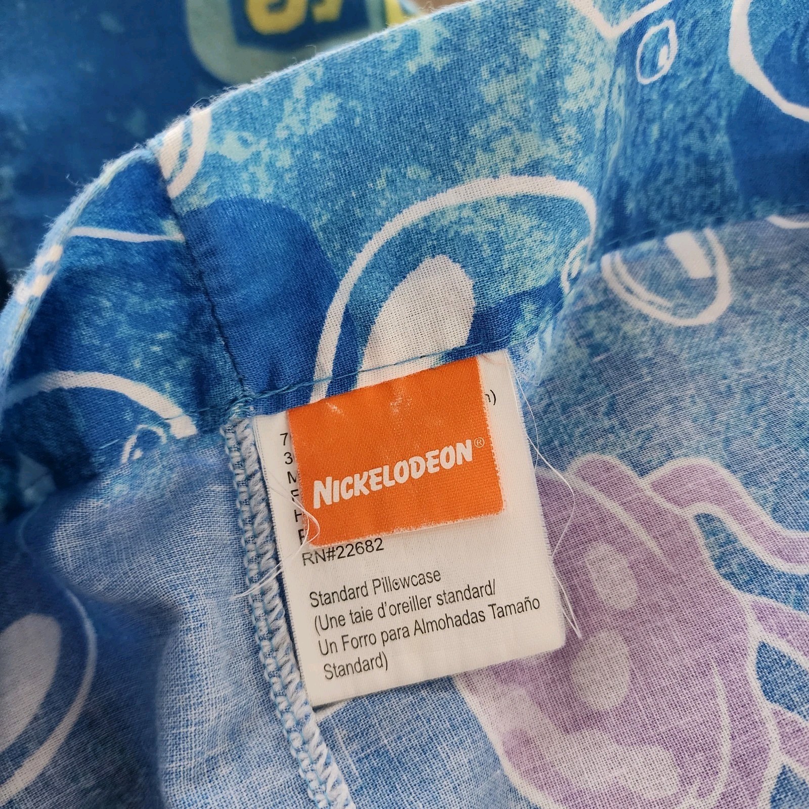 Y2K Nickelodeon Spongebob Squarepants Pillowcase 2001