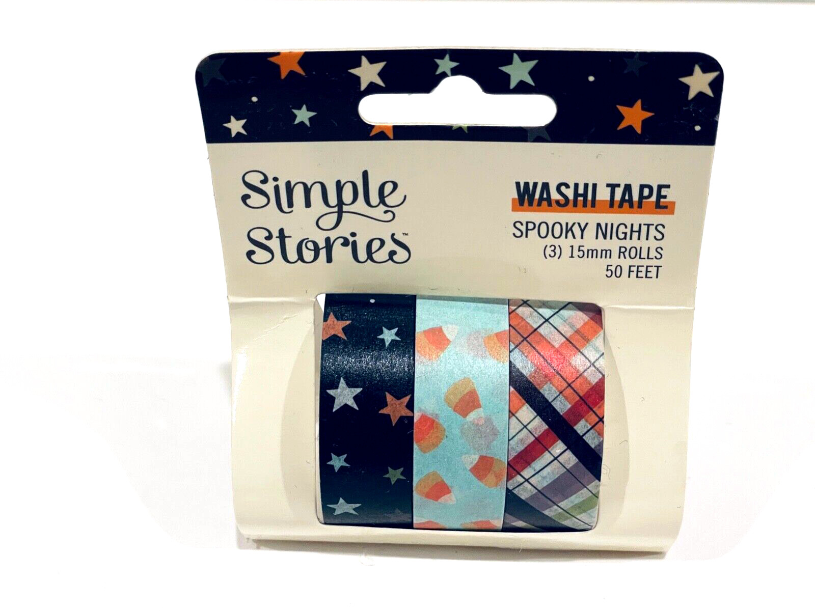 SIMPLE STORIES SPOOKY NIGHTS WASHI TAPE 3 ROLLS