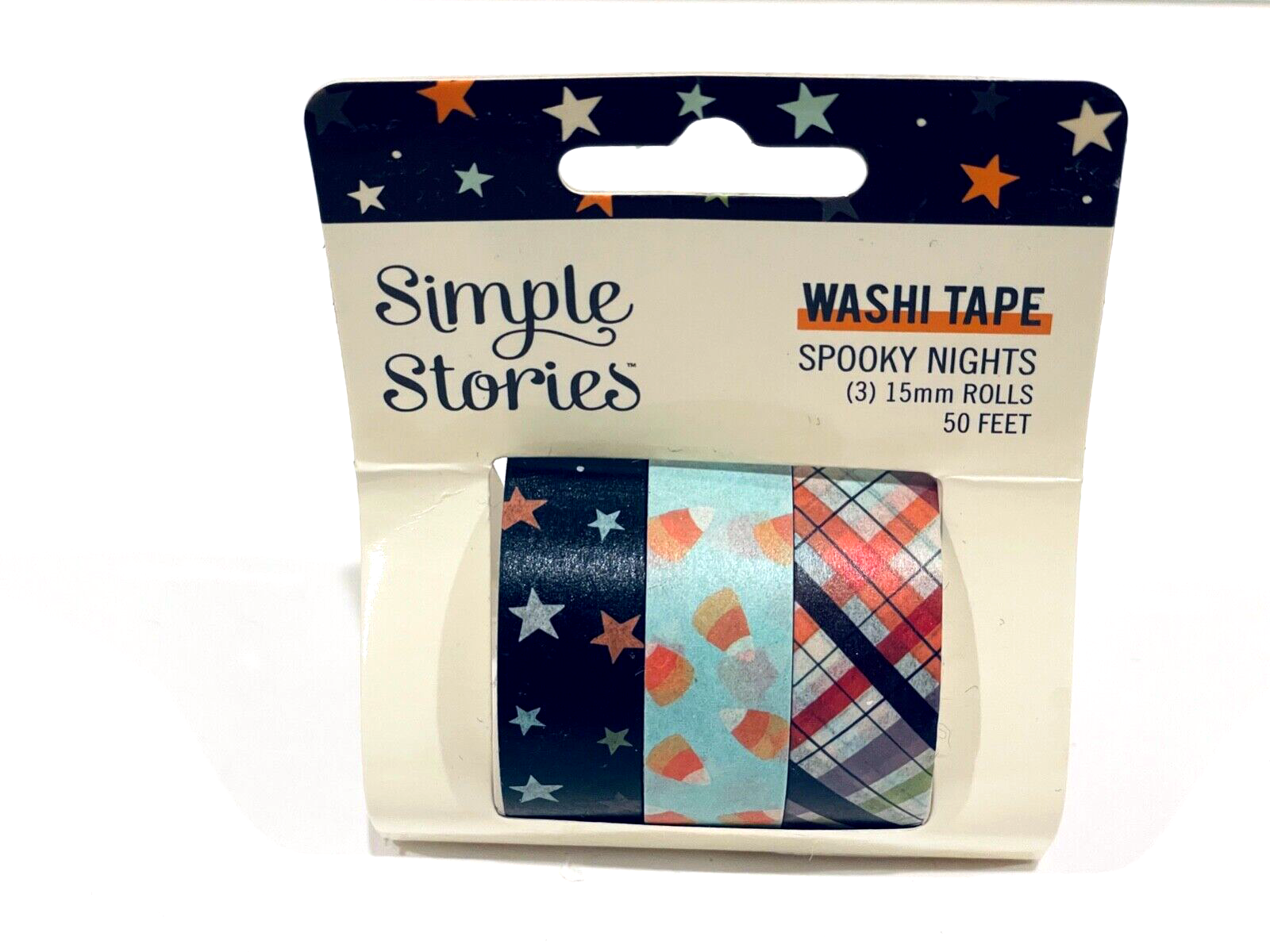 SIMPLE STORIES SPOOKY NIGHTS WASHI TAPE 3 ROLLS