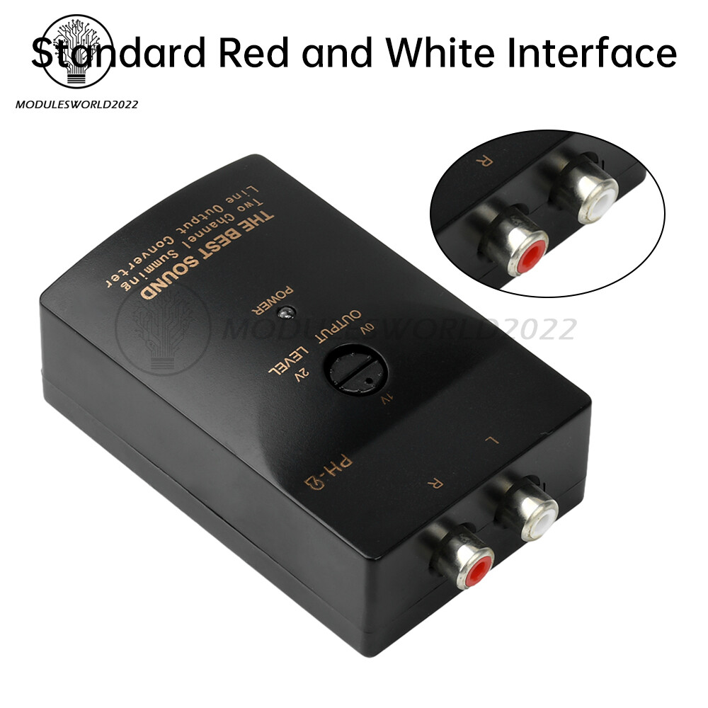 PH-2 Level Car Speaker High to Low Subwoofer Audio Converter With Delay Function
