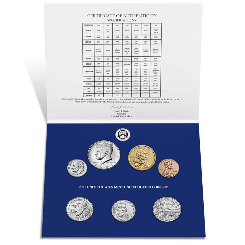 2021 U.S. Mint Uncirculated Coin Set