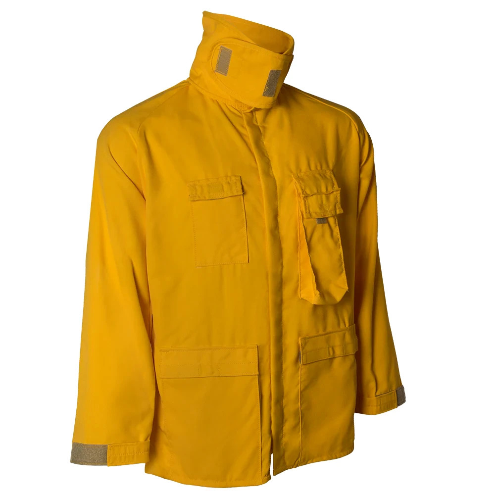 CrewBoss Brush Coat 7.0 oz Tecasafe WLC0117 Yellow Wildland Firefighter Mens Med