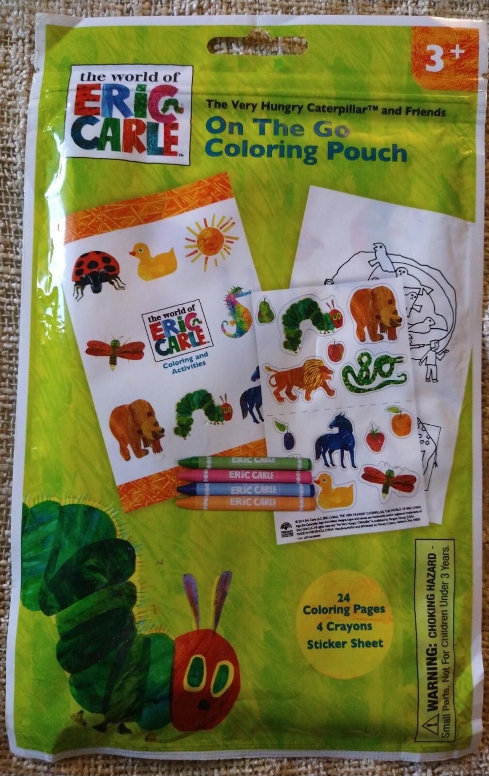 Eric Carle On The Go Coloring Pages, Crayons, Stickers, & Pouch New SHIPS FAST