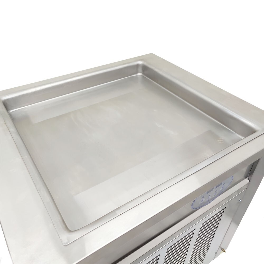 Fried Ice Machine, Frozen Yogurt Maker Machine with 19.7'' Single Square Pan, Fo