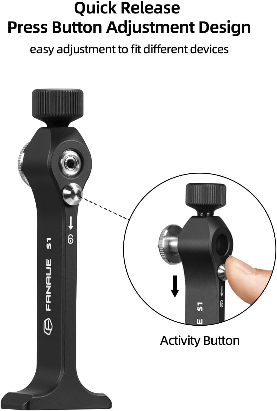 Binocular Tripod Adapter, Binocular Mount 1/4 Inch Threading Mount Aluminium (S1