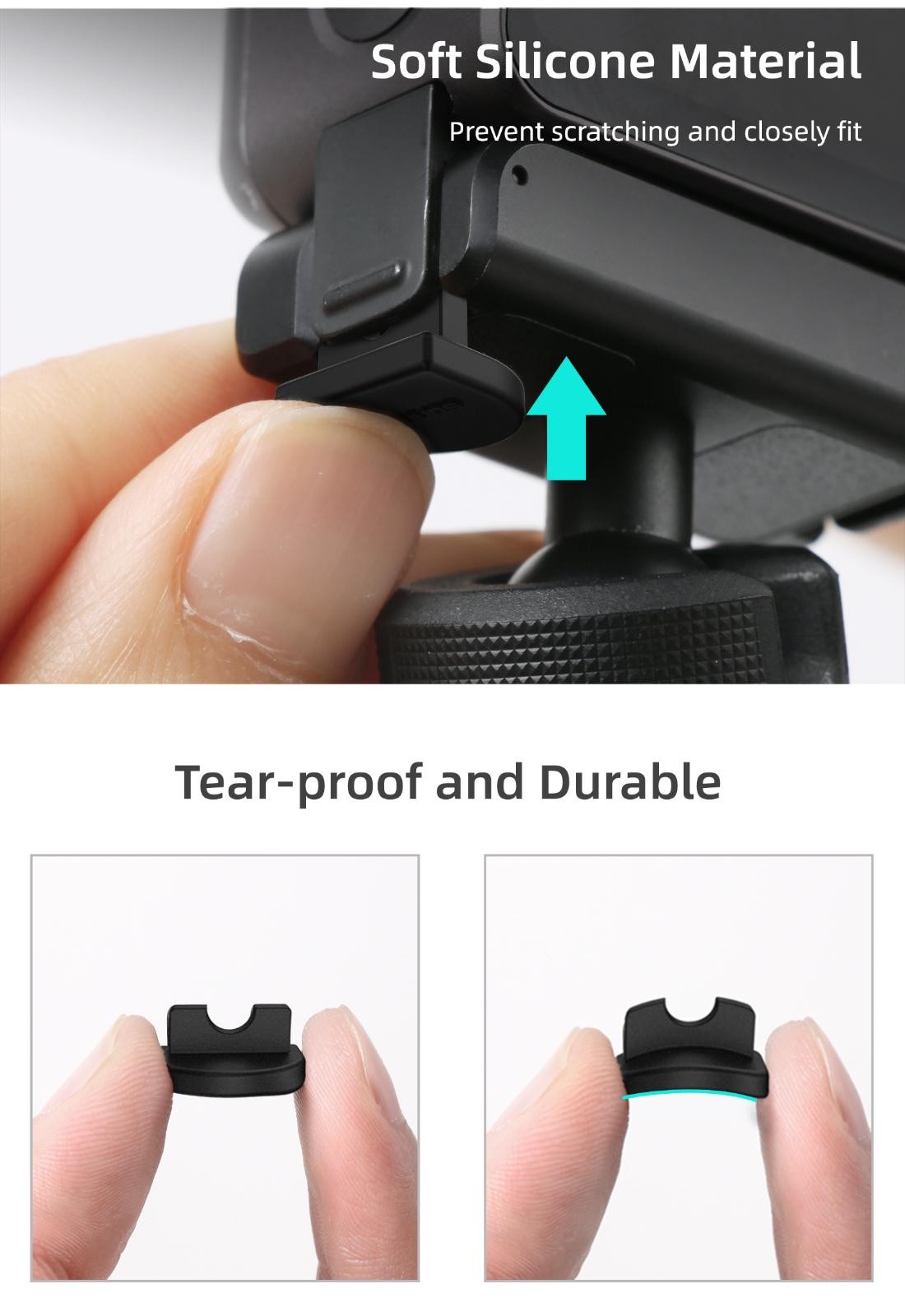 4Pack Silicone Anti-dropping Buckle Locking Plug Lock for DJI Action 2 Camera G