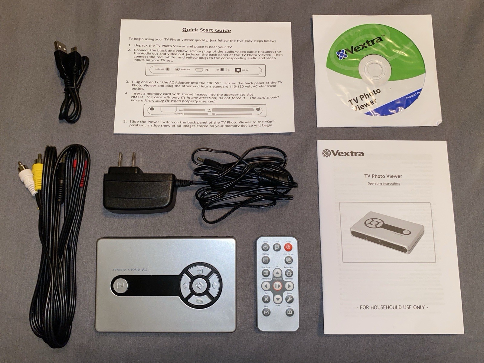 Vextra TV Photo Viewer w/Remote
