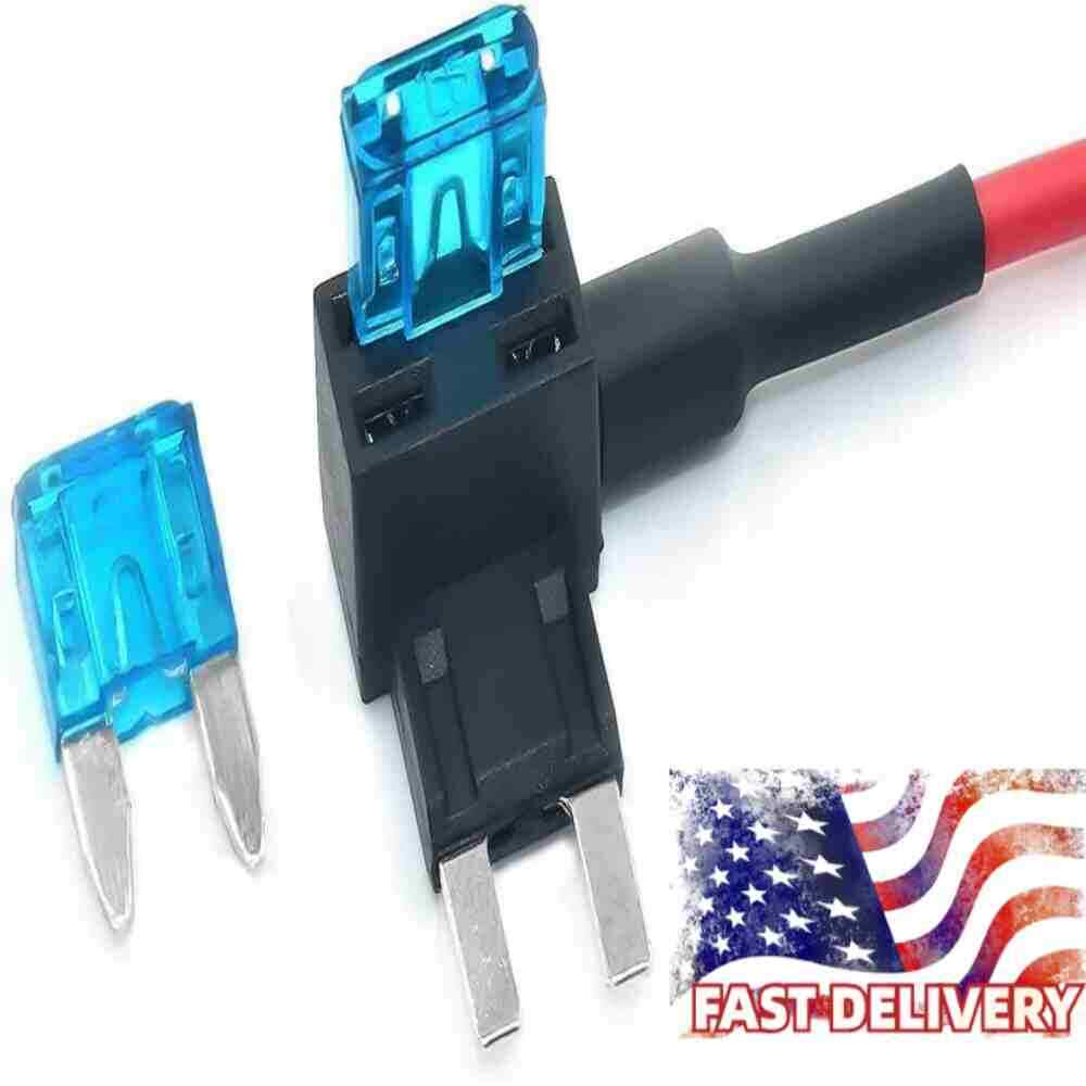 Mini ATM 12V Fuse Holder Add-A-Circuit Fuse TAP Adapter APM Blade Fuse Holder 5X