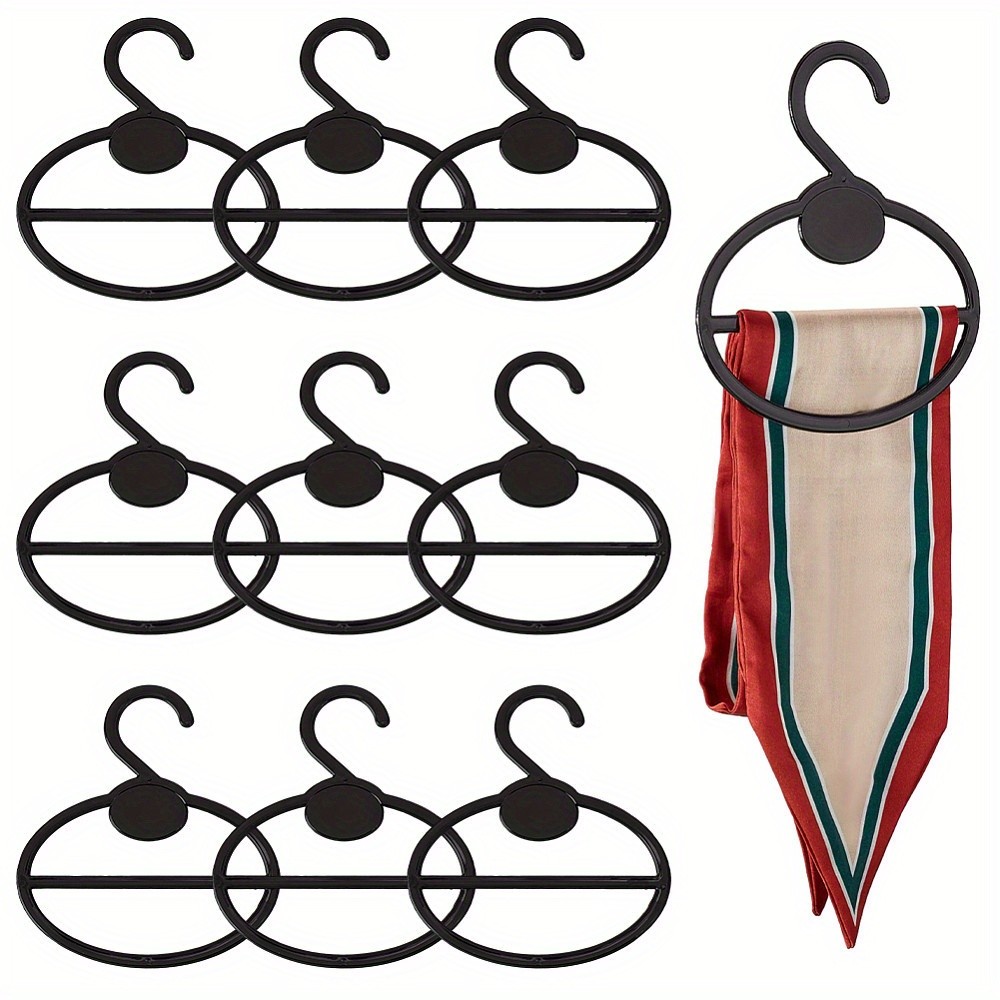 10pcs Plastic Hanging Display Stand for Silk Scarf Oval 15.6x14x0.25cm Inner