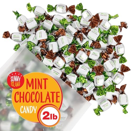 Arcor Chocolate Filled Mints Candy | 2 Pound Bag | Individually Wrapped