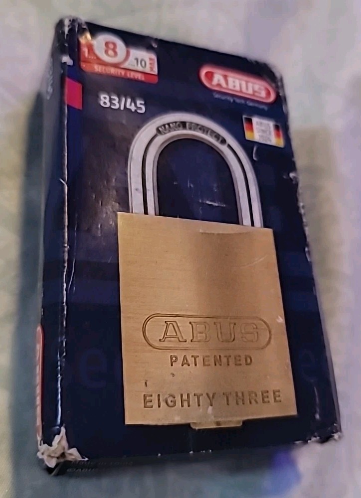 NEW ABUS 83/45-300 SCHLAGE C KEYWAY REKEYABLE BRASS PADLOCK