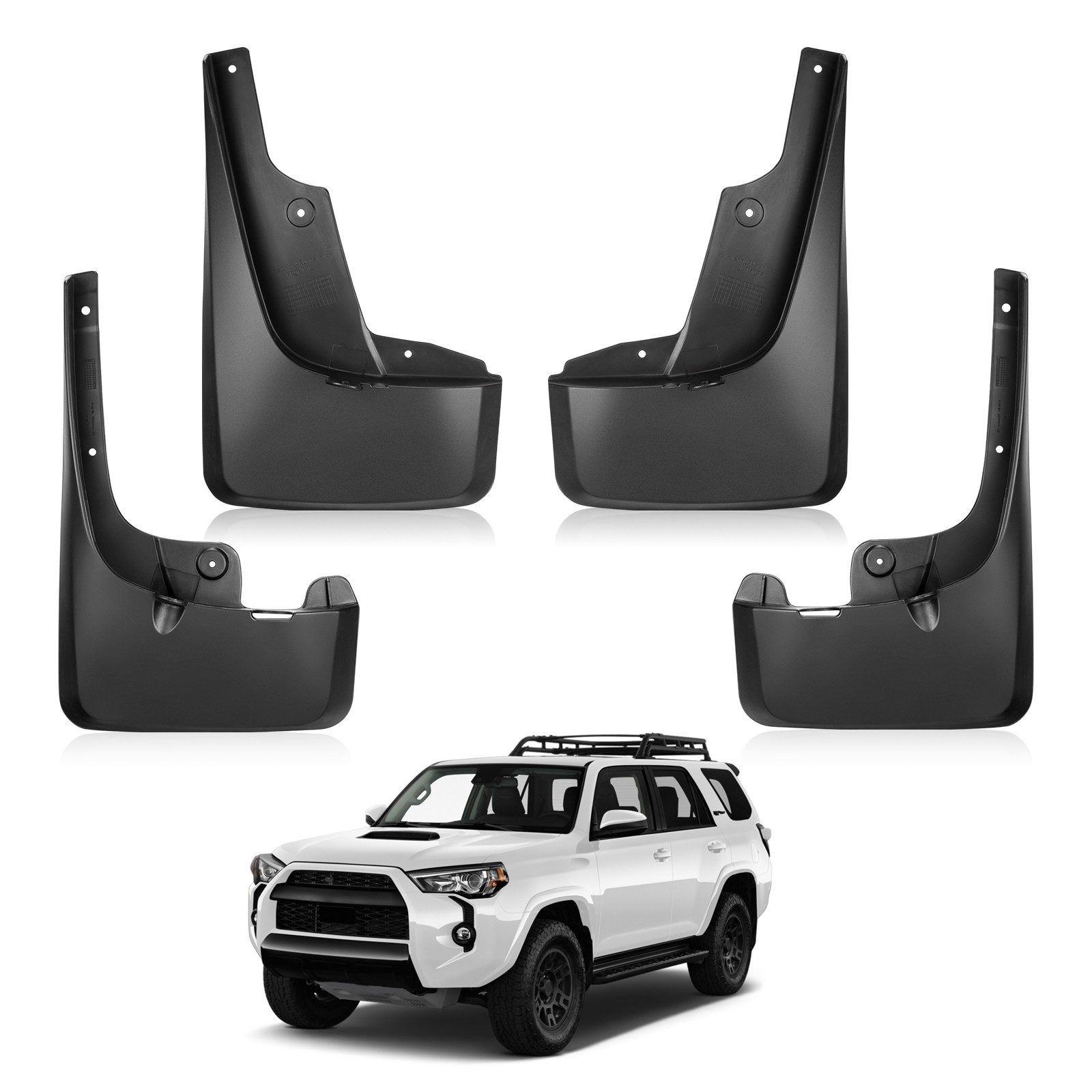 4PCS Front Rear Splash Guards Mud Flaps For 2010-2021 Toyota 4Runner 2.7L 4.0L