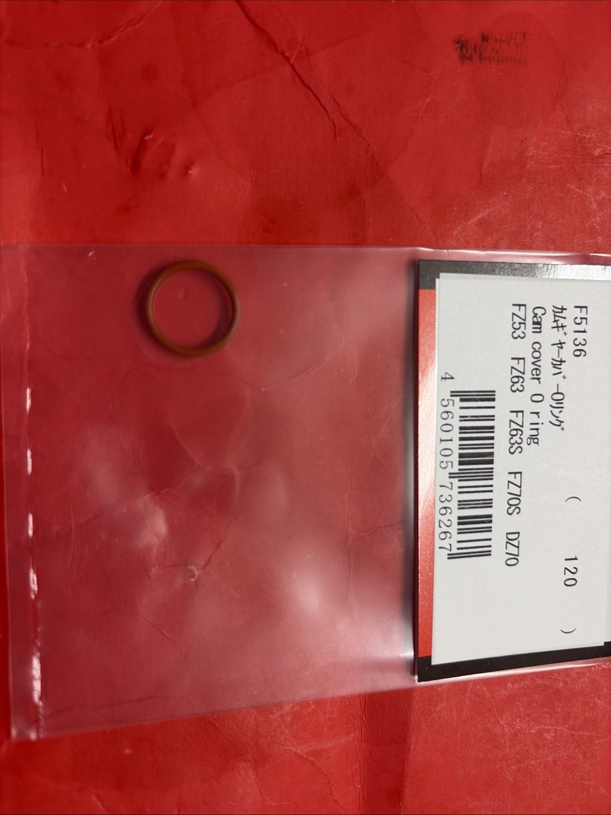 YS FZ53-63-63S-FZ70S-DZ70CAM COVER O RING    F5136 NIP