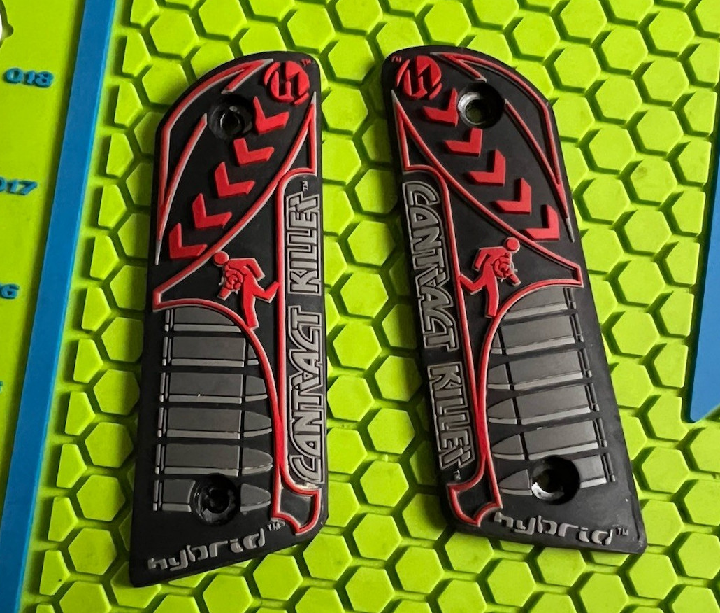 HYBRID CONTRACT KILLER 45* PAINTBALL GRIPS - RED - AUTOCOCKER SFT BOB LONG ION