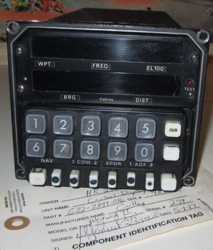 COLLINS CONTROL DISPLAY PROCESSOR UNIT P/N 622-2899-016 USED AR COND WESTWIND