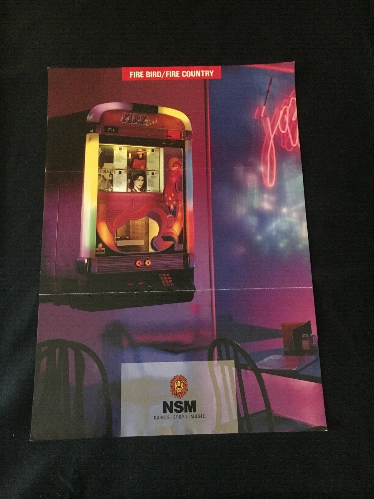 NSM Fire Bird/Fire Country Jukebox Flyer, NOS