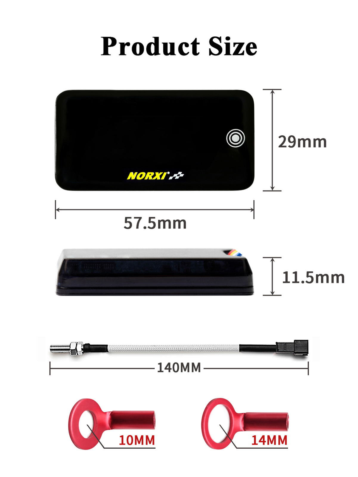 Motos 3 in 1 Engine temperature Volt Time Time LED Display Norxi Automatic