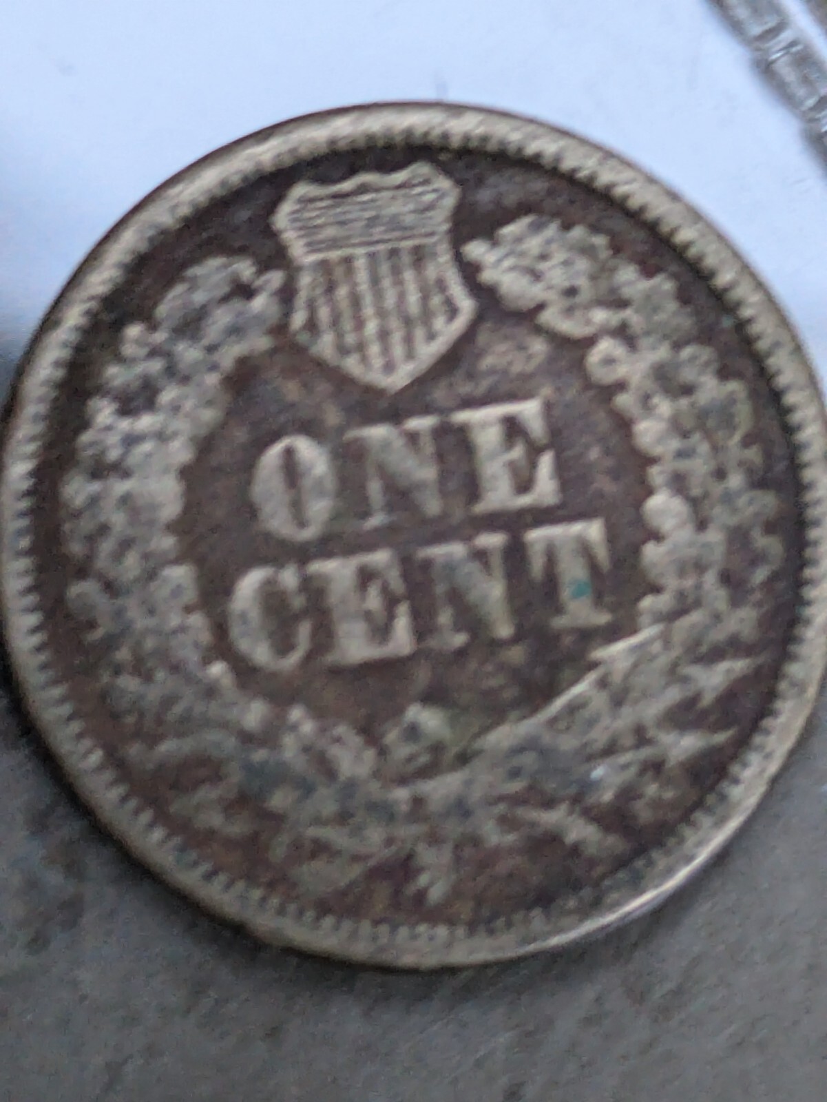1863 Indian Head Cent Cleaned Good Details