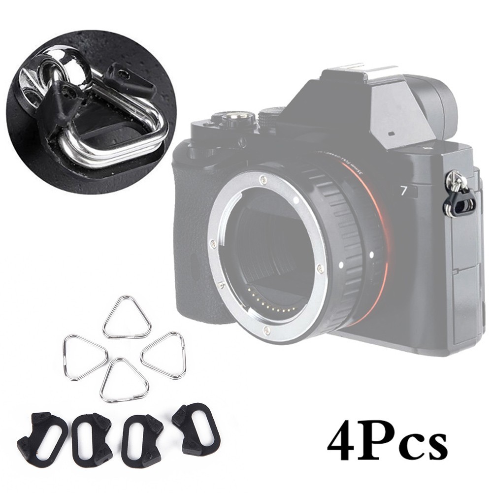 4* Triangular Split Ring Stainless Steel Part For Camera Back Belt Strap Buckle