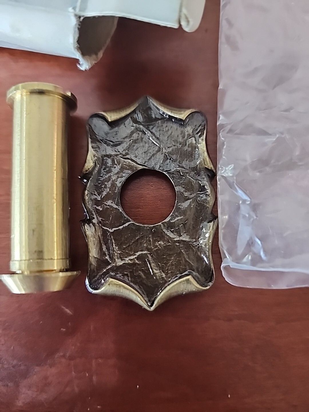 Vintage Door Viewer And Plate Brass