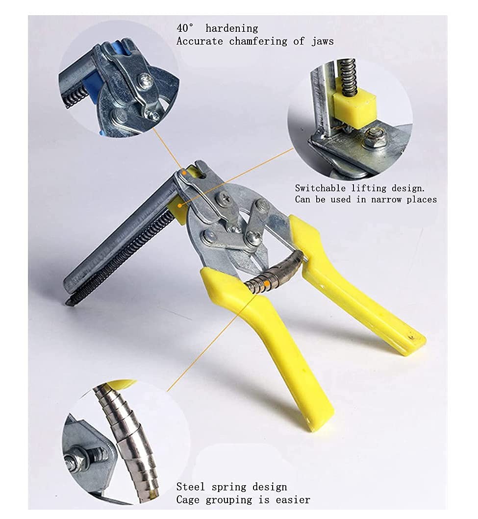 Treonca 1 Pcs 2021 Type M Nail Ring Pliers, Multifunction Cage Clamp Yellow