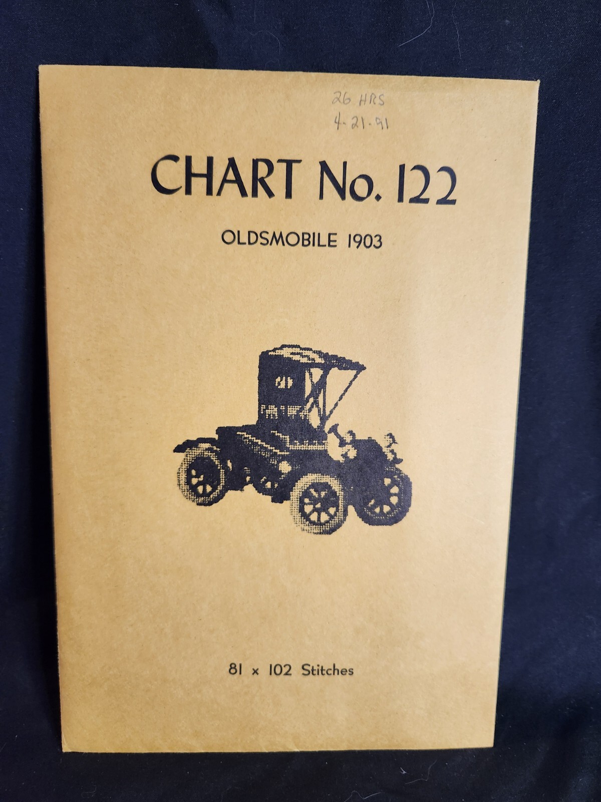 Babs Fuhrmann Petit Point Chart No. 122 Oldsmobile 1903 Vintage Rare