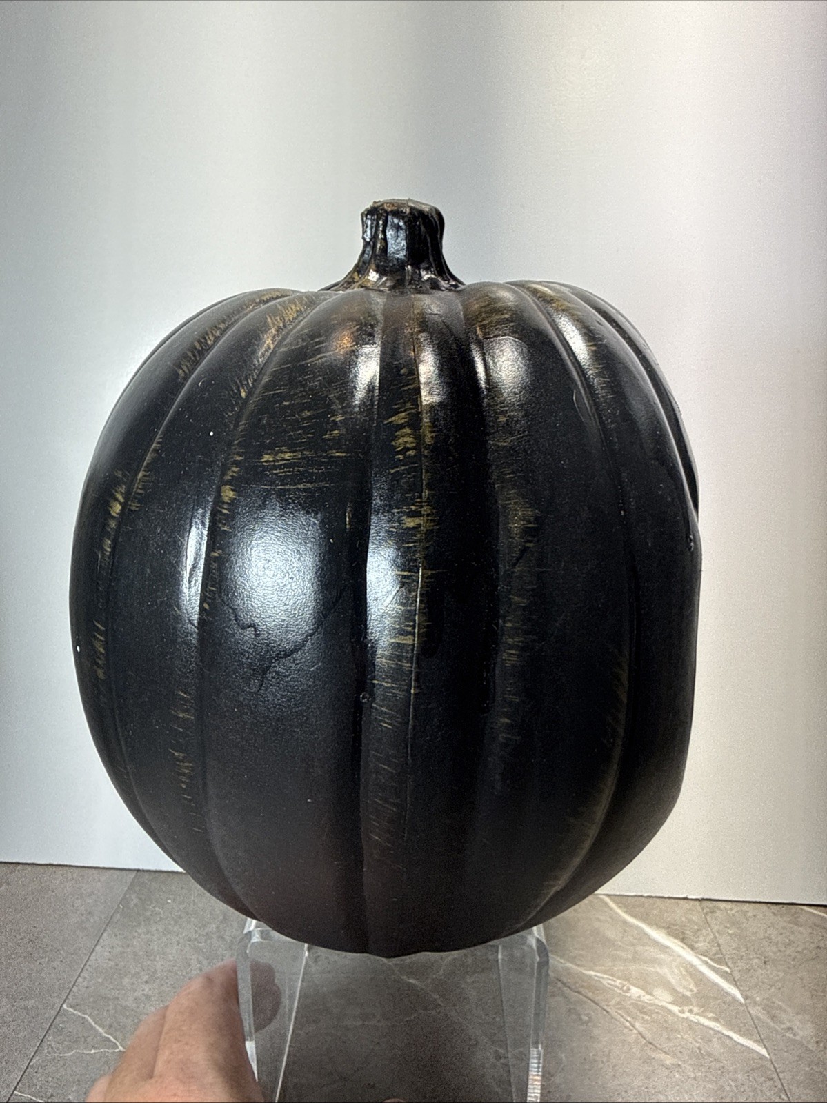 Gemmy Motion Activated Fortune Teller In Black Pumpkin Talking Color Changing 9”
