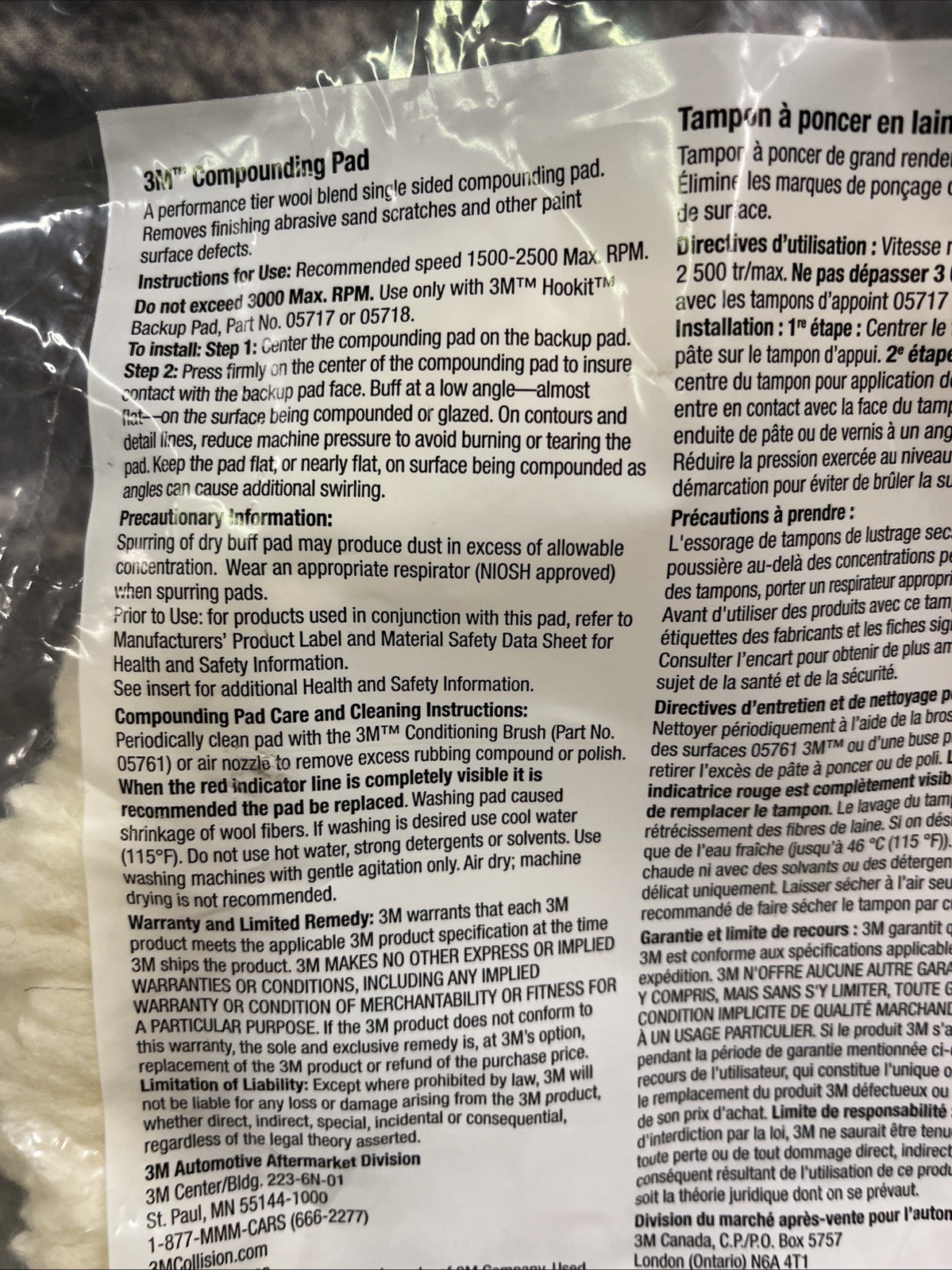 3M 05711 Wool Compounding Pad