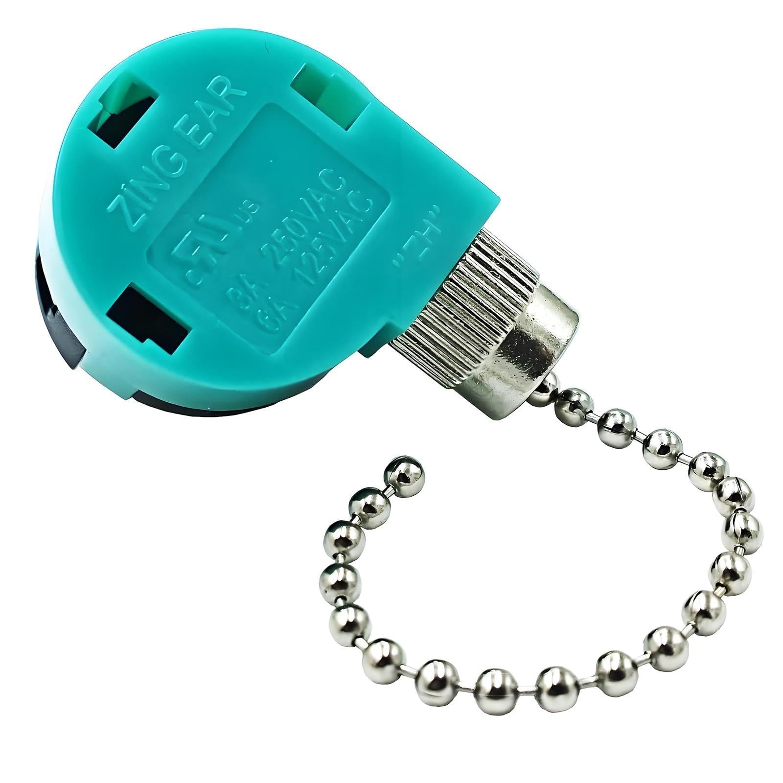 Ceiling Fan Switch 3 Speed 4 Wire Zing Ear ZE 268S6 Pull Chain Switch Control...