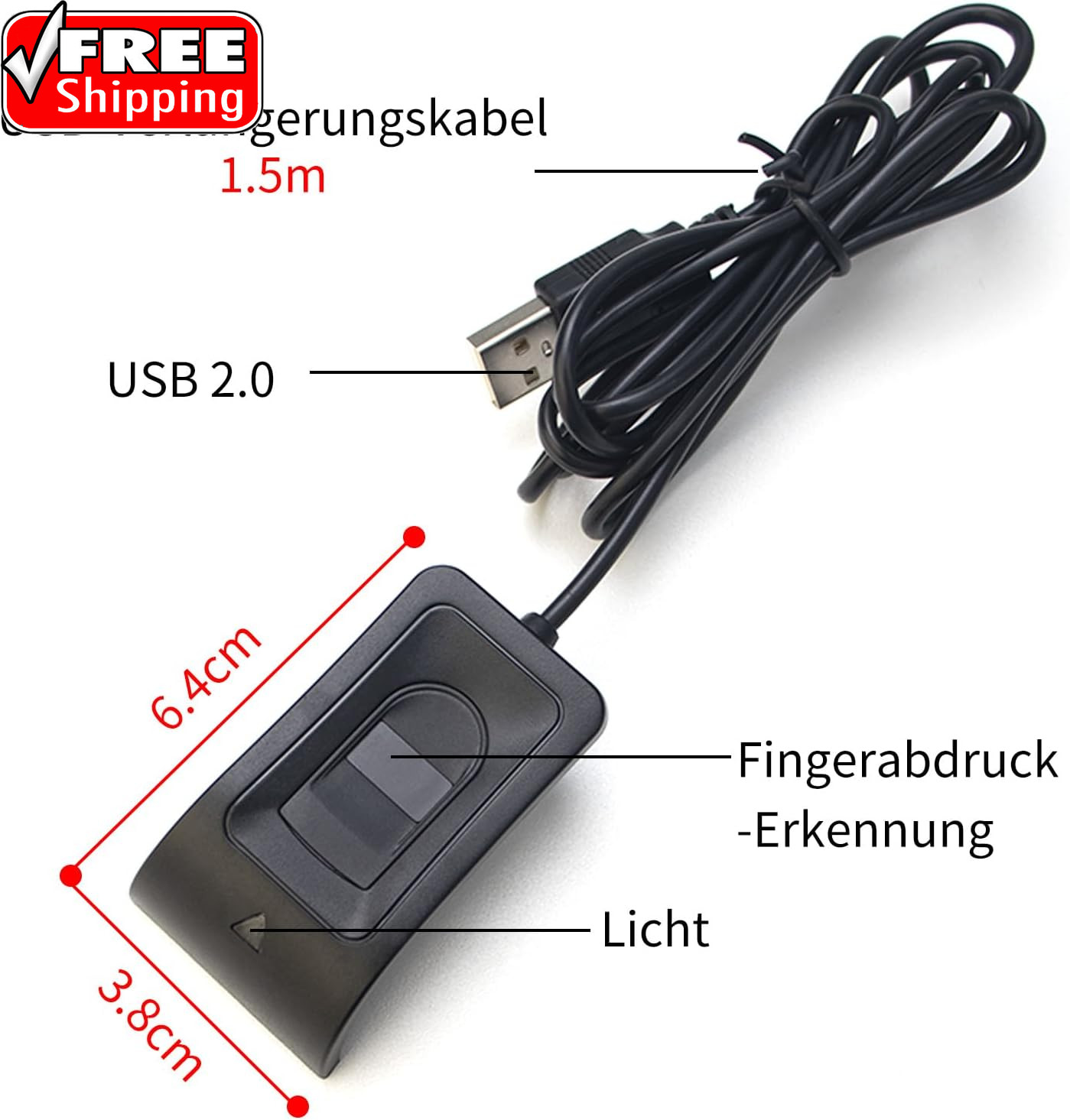 USB Finger print Reader Finger print for Windows10/11, Windows Hello Automatic D