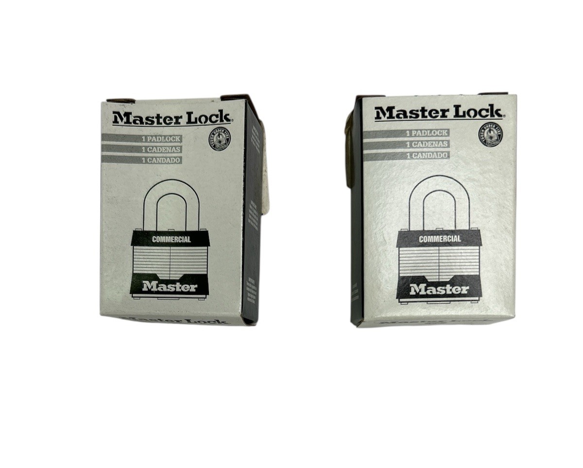 MASTER LOCK Commercial Grade Key Padlock Lot of 2 New in Box